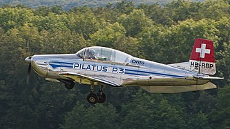English: Pilatus P3-03 P3-Flyers (reg. HB-RBP, cn 473-22, built in 1958). Engine: Lycoming GO435-C2-A2. Deutsch: Pilatus P3-03 P3-Flyers (Reg. HB-RBP, cn 473-22, Baujahr 1958). Motor: Lycoming GO435-C2-A2.