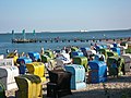 Ooststrand met de typische Duitse strandstoelen (Strandkörbe)