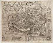 De stadskaart van Leeuwarden door Sems gemaakt in 1603