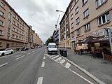 Čeština: Budova pošty Praha 120 architeků Jindřicha Malátka a Václava Aulického.