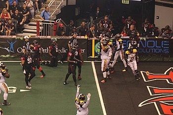 The Kiss playing the Orlando Predators on April 18 Predators and Kiss (2015).jpg