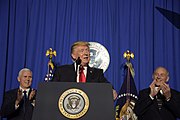 President Trump delivers remarks to employees of the Department of Homeland Security President Trump Delivers Remarks to DHS Employees (31680885004).jpg