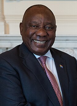 Prime Minister Sunak met with President Ramaphosa of South Africa in Number 10 - 2022 (cropped).jpg