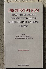 Miniatura para Protesta ante los libertarios del presente y del futuro sobre las capitulaciones de 1937