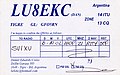 QSL LU8EKC (2002)