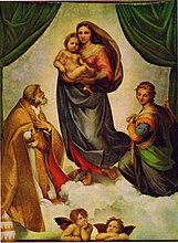 Sistine Madonna 1513-1514. Dresden, Gemäldegalerie Alte Meister.
