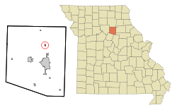 Location of Cairo, Missouri