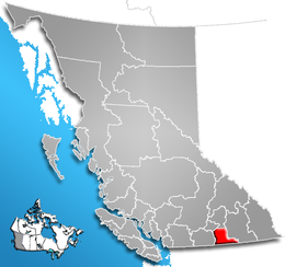 Distretto regionale di Kootenay Boundary – Mappa