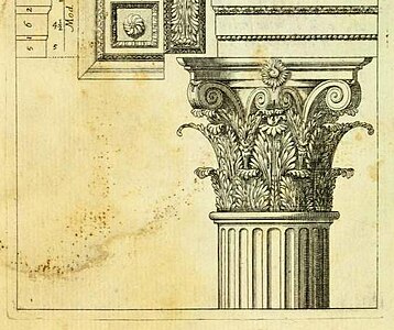 Détail de la Regola delli cinque ordini d'architettura de M. Jac. Barozzio da Vignola (1736)[9].