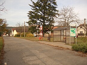 Stație de autobuz din Řitka, districtul Praga-Vest