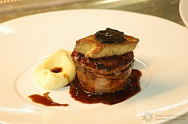 Rognon, foie gras et truffe noire.
