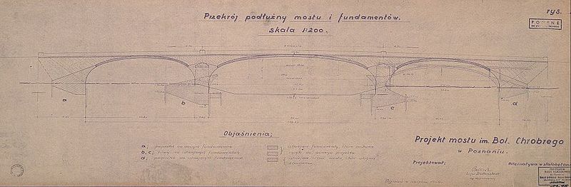 File:Rysunek techniczny, most Chrobrego, odbudowa 1949.jpg