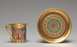Cup and saucer; by Pierre Huard; 1827; Cleveland Museum of Art