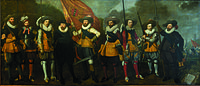 SA 7361-Schutters van het vendel van kapitein Abraham Boom en luitenant Oetgens van Waveren-Kapitein Abraham Boom en luitenant Antonie Oetgens van Waveren met zeven schutters van het vendel dat in 1622 naar Zwolle trok.jpg