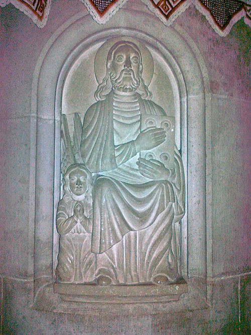 Relief of Matthew the Apostle from the Romanesque church of Ják (13th century)