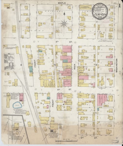 File:Sanborn Fire Insurance Map from Clay City, Clay County, Indiana. LOC sanborn02296 002-1.tif