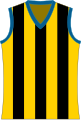 Yellow and black vertical stripes