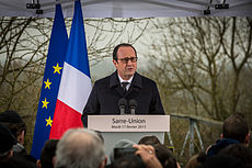 François Hollande au cours de son allocution.