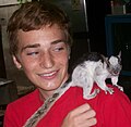 Boy with variegated squirrel