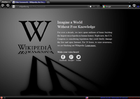 Так виглядають усі сторінки англомовної Вікіпедії 18 січня 2012 року