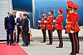 Secretary Kerry Shakes Hands with U.S. Ambassador Kelly, his Wife, and other Dignitaries at the Tbilisi International Airport in Georgia (27510409024).jpg