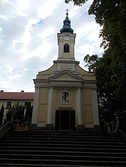 Fasado de Preĝejo Sep Stacioj en Vác