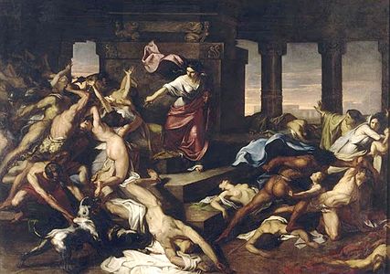 Athalie faisant massacrer tous les descendants du roi de Juda, musée des Beaux-Arts de Nantes.