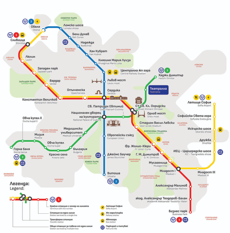 Sofia Public Transport Map File:sofia Metro-Map.png - Wikimedia Commons