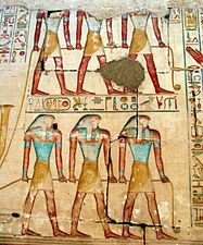 Pe og Nekhens sjæle.  Ramses II-templet i Abydos.