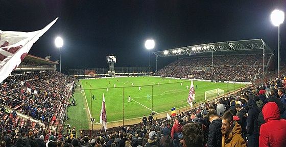 CFR Cluj vs. Sevilla at Stadionul Dr. Constantin Rădulescu, on 20 February 2020.