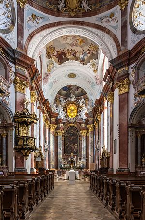 Interior of Altenburg Abbey Church, Lower Austria