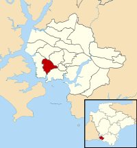 Location of Stoke ward Stoke ward in Plymouth 2003.svg