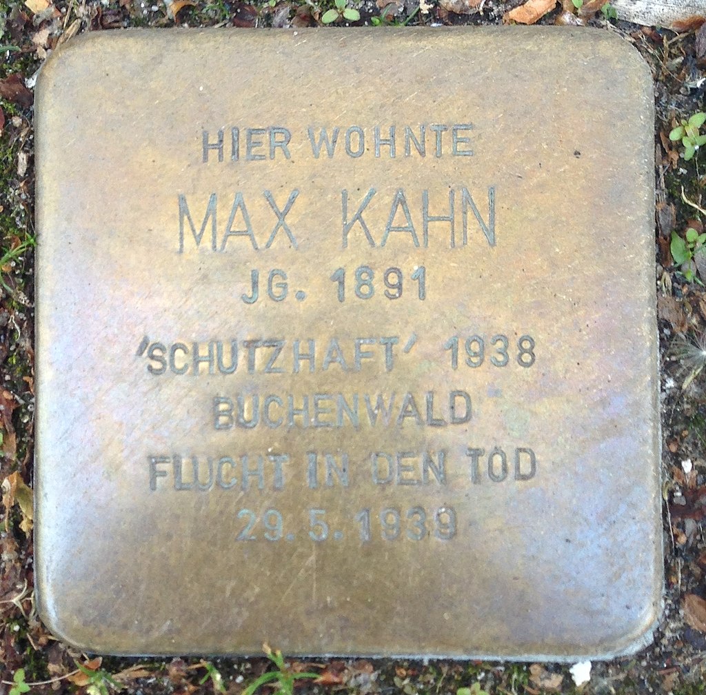 Stolperstein Hadamar Neumarkt 8 Max Kahn