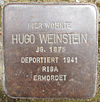 Stolperstein Isestraße 94 (Hugo Weinstein) in Hamburg-Harvestehude.JPG