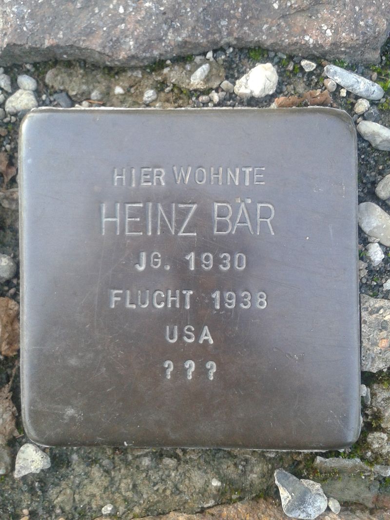 Stolperstein Wissen Maarstrasse Heinz Bär.jpg