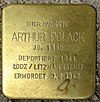 Stolperstein Zeughausmarkt 33 (Arthur Polack) in Hamburg-Neustadt.JPG