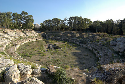 Roman amphitheatre near the Greek theatre.