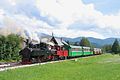 train on Taurach Railway in Austria