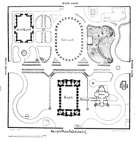 Layout of Temple Square, circa 1893.