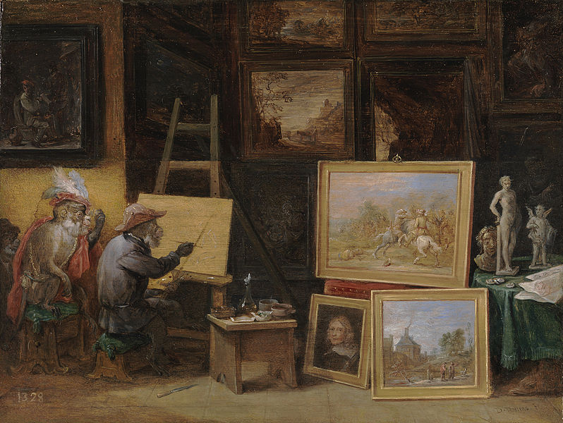 File:Teniers-mono pintor-prado.jpg