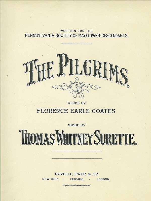 The Pilgrims Hymn written for the PA Society in 1900