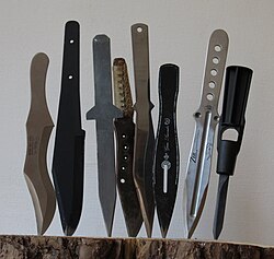 Sbírka vrhacích nožů