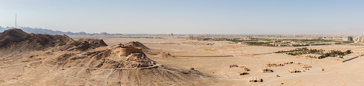 Panoramski pogled na Utvrdu tišine u Yazdu u Iranu