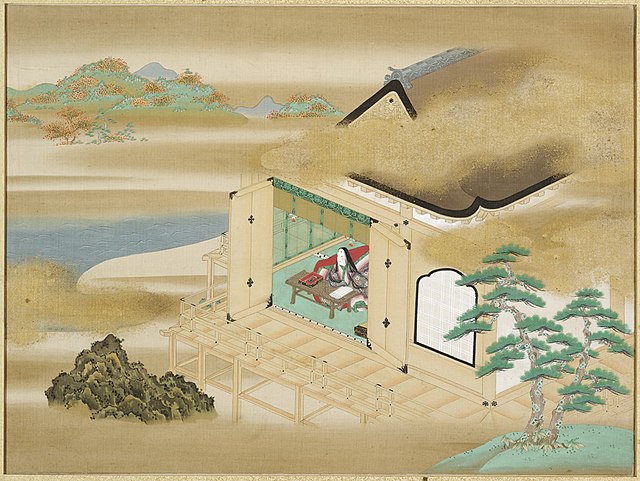 File:Tosa Mitsuoki 土佐光起 - Landscape with Murasaki Shikibu