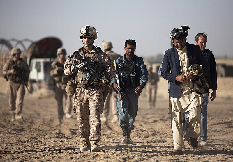 File:U.S. Marine Corps Lt. Col. Matthew Palma, left, the commander of 3rd Battalion, 3rd Marine Regiment, and Garmsir District Gov. Mohammad Fahim, right (6425584105).jpg