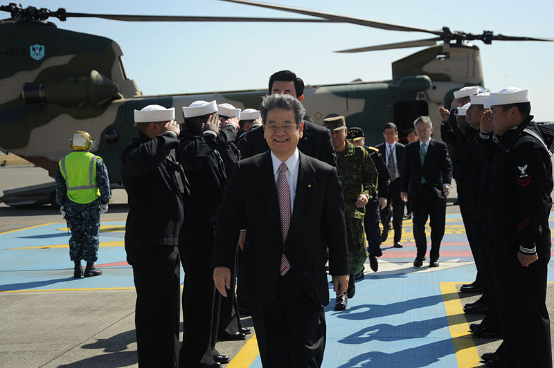 File:US Navy 110404-N-TO330-349 Japan Defense Minister Toshimi Kitazawa arrives on the flight line at Naval Air Facility Atsugi, Japan to receive a brie.jpg