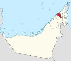 Emiratet Umm al-Qaiwains beliggenhed i De Forenede Arabiske Emirater