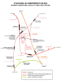 Map showing history of railways in Shepherd's Bush