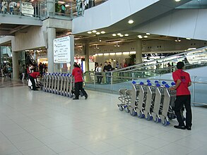 luggage cart collecting