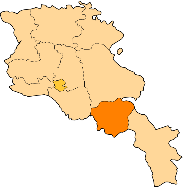 Вайоцдзорская область на карте